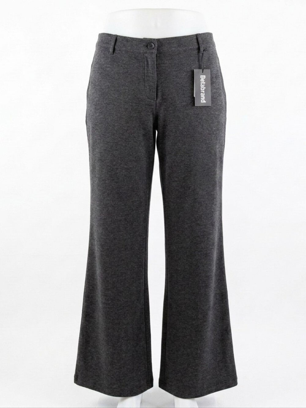 Betabrand Dress Pant Yoga Pants Sz 2XL Long Heather Gray Pull On Office Classic